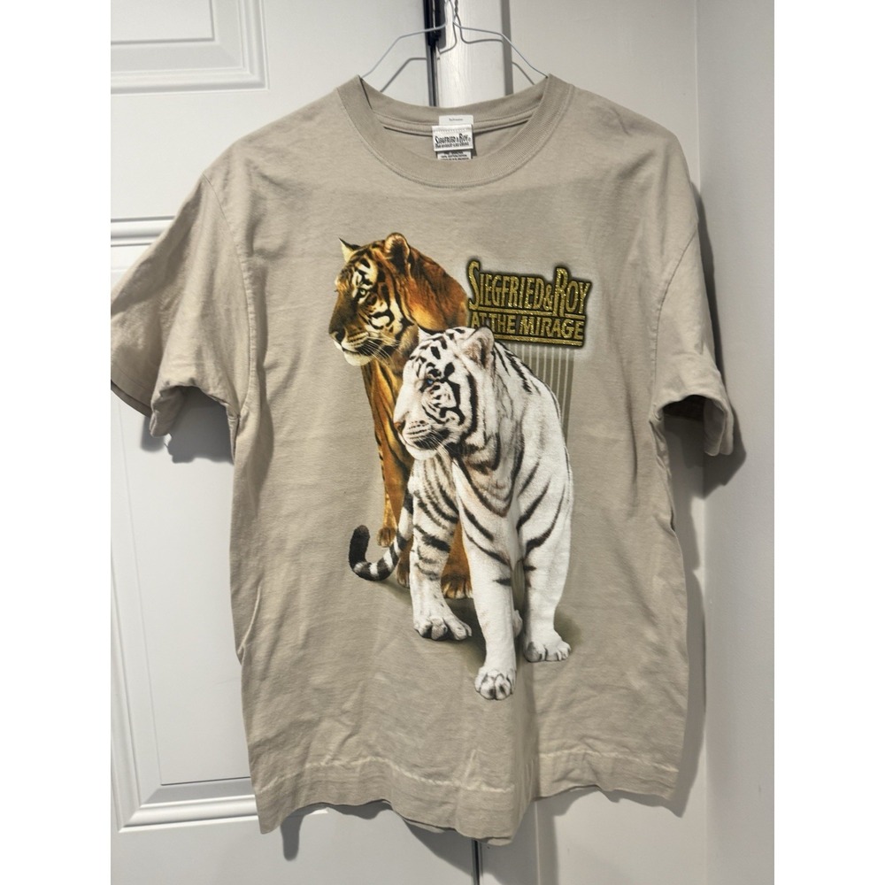 VTG Siegfried And Roy Mens Shirt At The Mirage Las Vegas Tigers 90s Size L